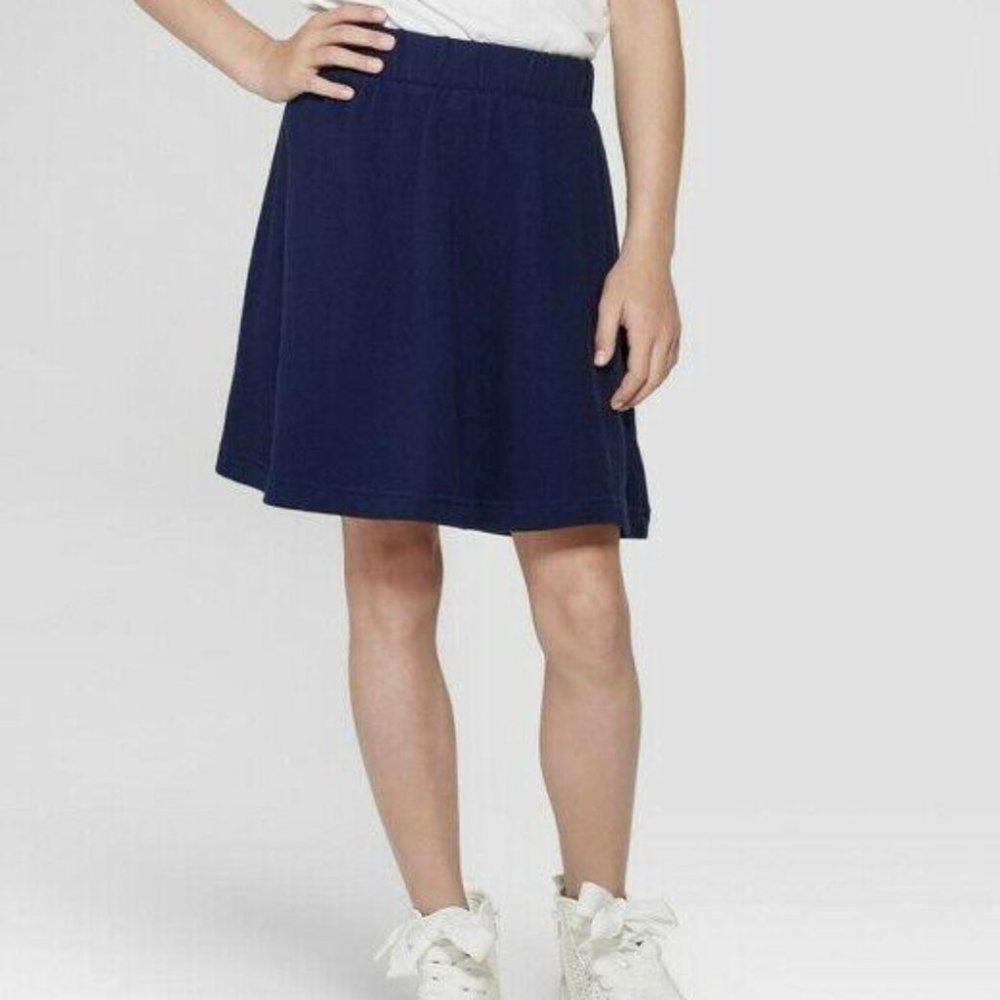 KNIT SKATER SCOOTER NAVY M (7/8)  SKORTS